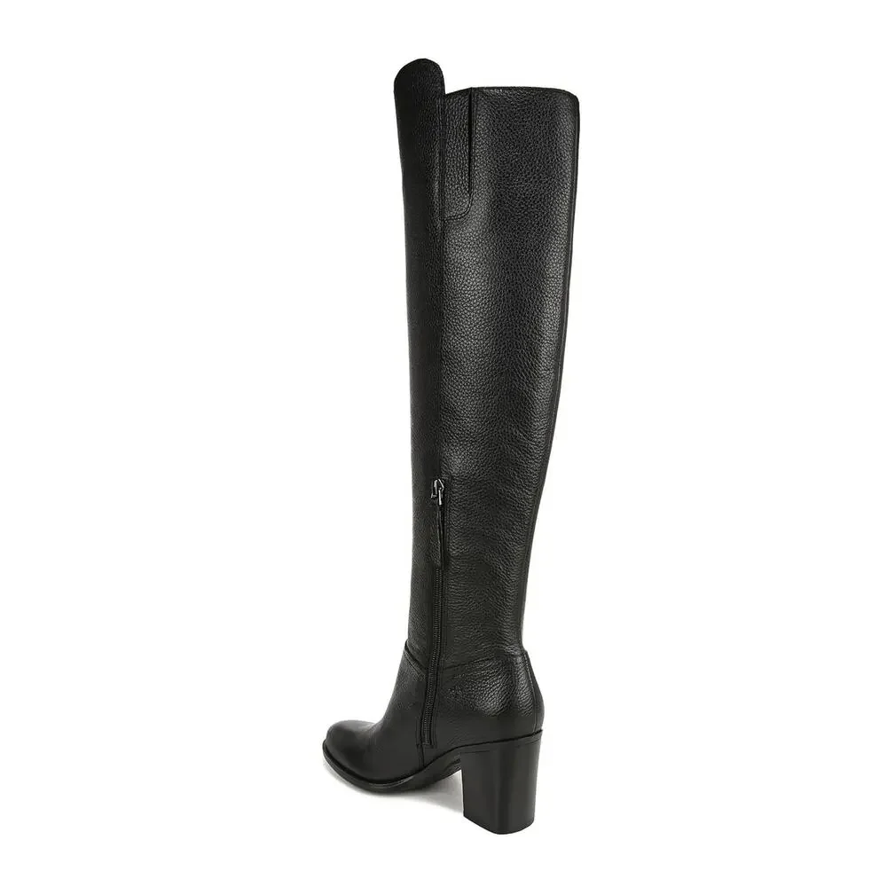 Naturalizer Womens Kyrie Knee High Boots Size 7 M Wide Calf Black Leather NIB
